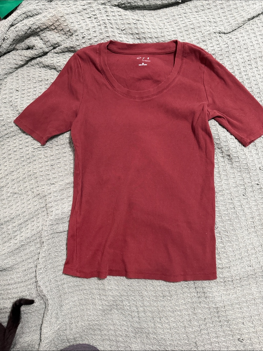 ⭐️24/7 by Maurices Ribbed Scoop Neck Tee - Burnt Orange